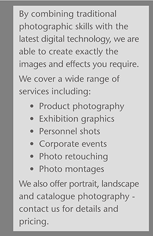MSL Graphics - Photography service - product photography, exhibition graphics, personnel head shots, corporate events